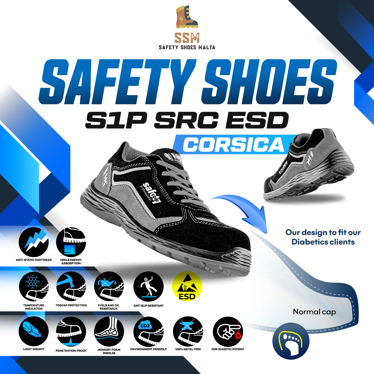 Diabetic safety shoes best sale